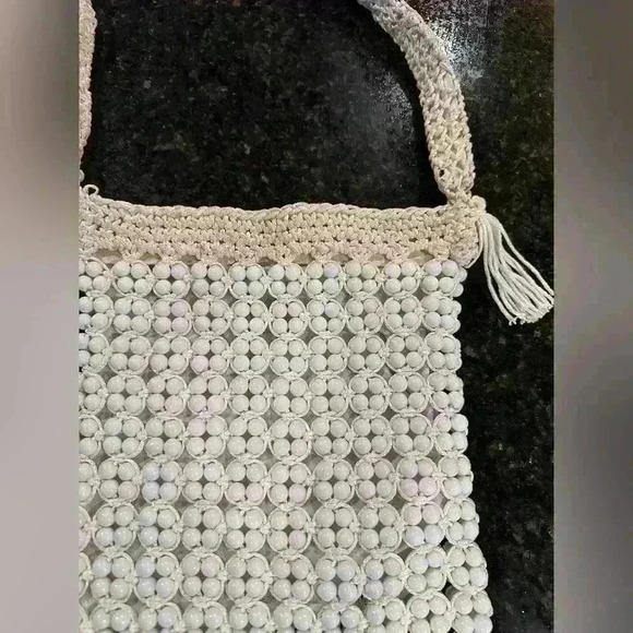 Vintage/Authentic 1960’s Macrame Beaded Fringe Boho Bag -Oh the stories - Picture 6 of 9